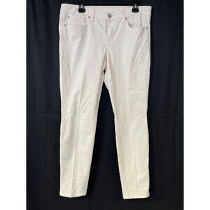 Gap Women's White Corduroy Pants/Super Skinny Size 14/32R SKU 5916